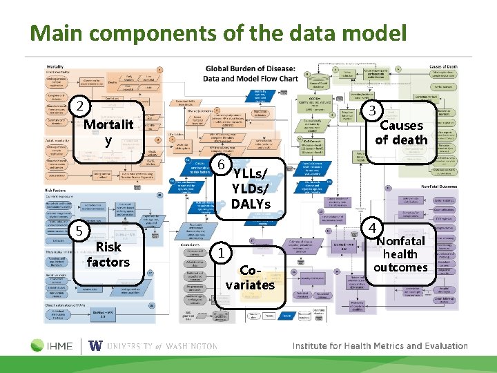 Main components of the data model 2 Mortalit y 3 Causes of death 6
