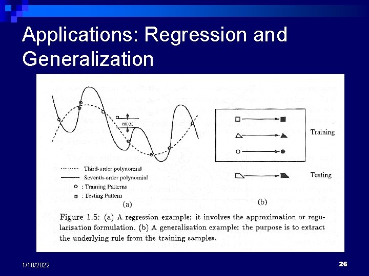 Applications: Regression and Generalization 1/10/2022 26 