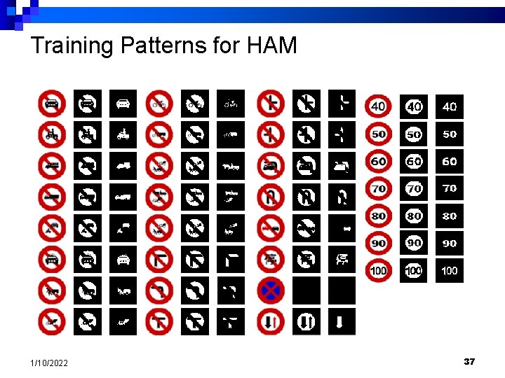 Training Patterns for HAM 1/10/2022 37 