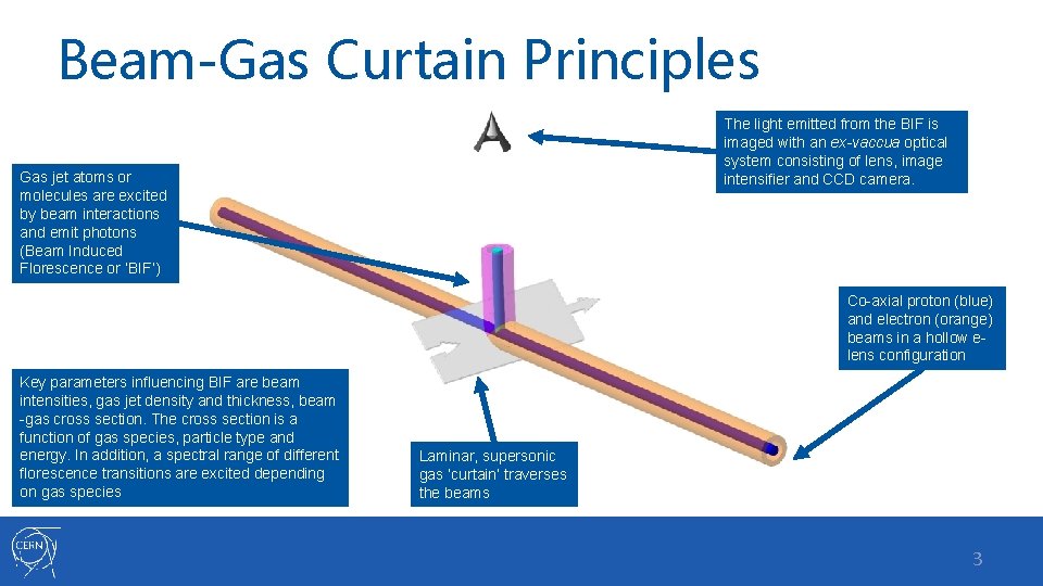 Beam-Gas Curtain Principles The light emitted from the BIF is imaged with an ex-vaccua