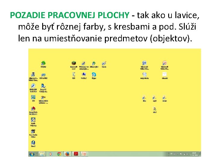 POZADIE PRACOVNEJ PLOCHY - tak ako u lavice, môže byť rôznej farby, s kresbami