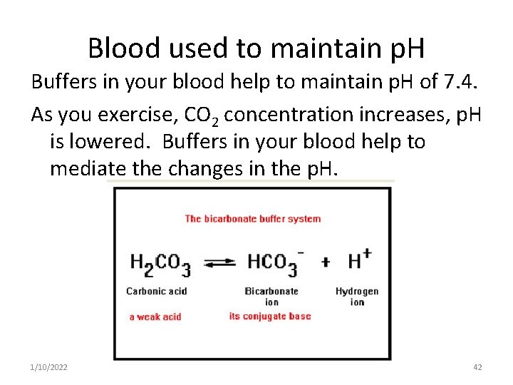 Blood used to maintain p. H Buffers in your blood help to maintain p.