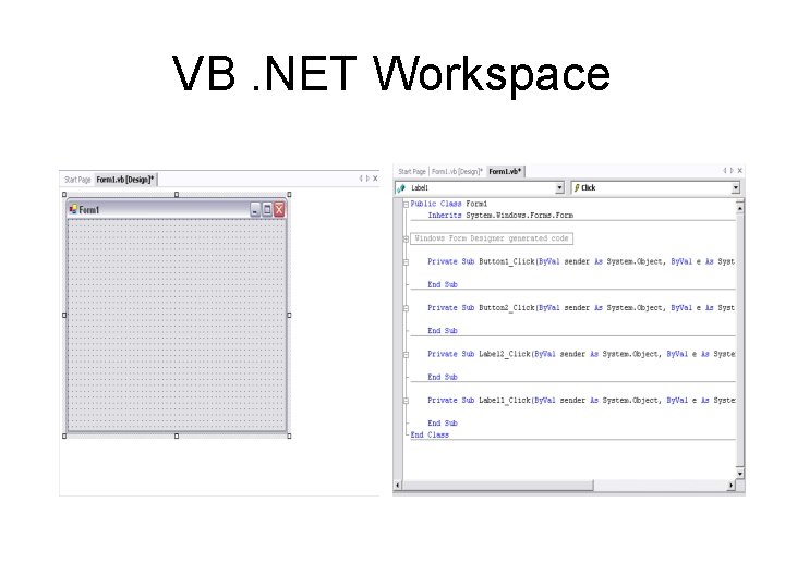 VB. NET Workspace 