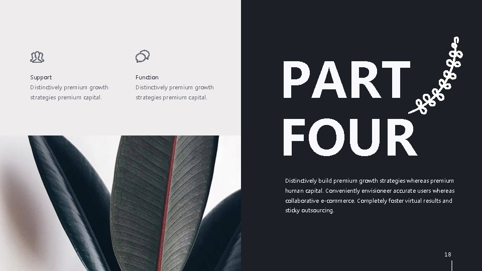 Support Function Distinctively premium growth strategies premium capital. PART FOUR Distinctively build premium growth