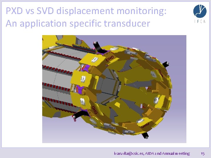 PXD vs SVD displacement monitoring: An application specific transducer ivan. vila@csic. es, AIDA 2
