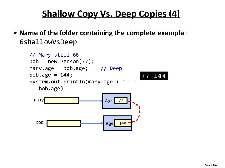 Shallow Copy Vs. Deep Copies (4) • Name of the folder containing the complete Shallow Copy Vs. Deep Copies (4) • Name of the folder containing the complete