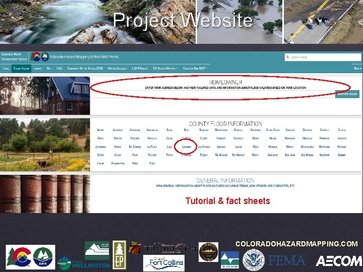 Project Website Tutorial & fact sheets COLORADOHAZARDMAPPING. COM 