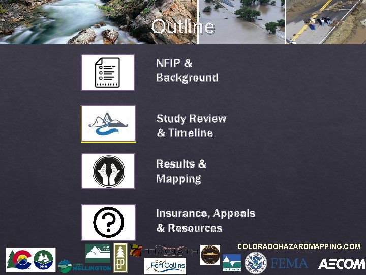Outline NFIP & Background Study Review & Timeline Results & Mapping Insurance, Appeals &