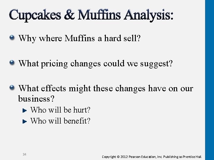 Cupcakes & Muffins Analysis: Why where Muffins a hard sell? What pricing changes could