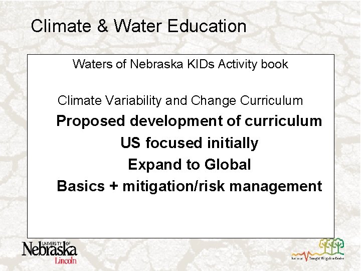 Climate & Water Education Waters of Nebraska KIDs Activity book Climate Variability and Change
