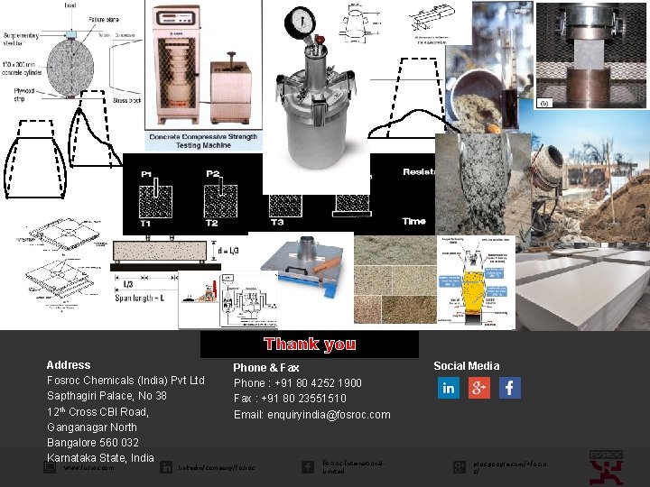 Thank you Address Fosroc Chemicals (India) Pvt Ltd Sapthagiri Palace, No 38 12 th