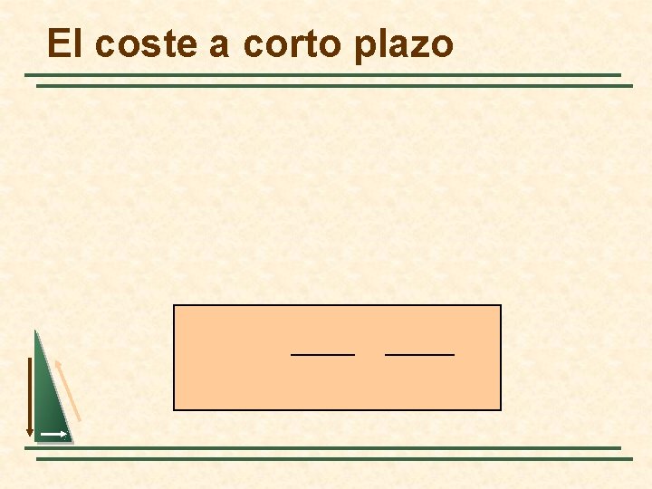 El coste a corto plazo 