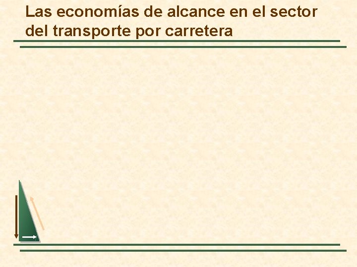 Las economías de alcance en el sector del transporte por carretera 