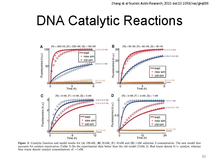 Zhang et al Nucleic Acids Research, 2010 doi: 10. 1093/nar/gkq 088 DNA Catalytic Reactions