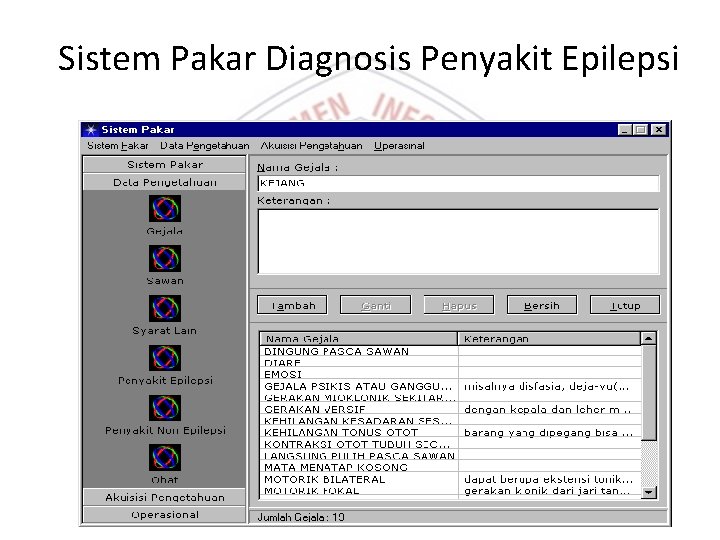 Sistem Pakar Diagnosis Penyakit Epilepsi 