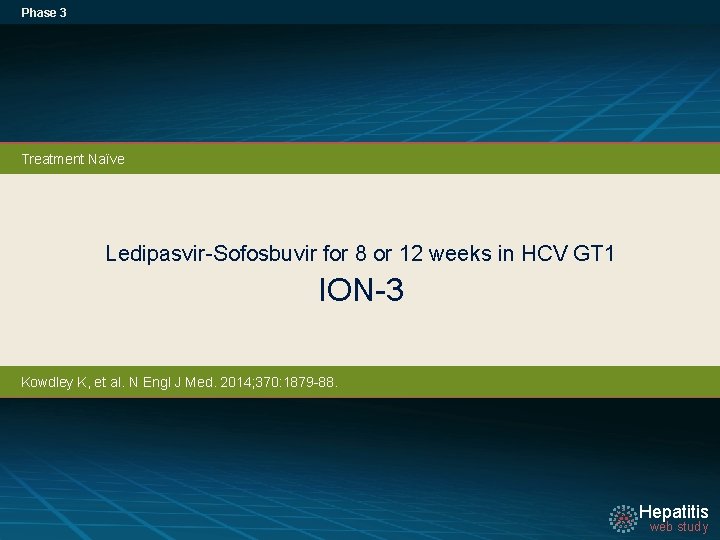 Phase 3 Treatment Naïve Ledipasvir-Sofosbuvir for 8 or 12 weeks in HCV GT 1