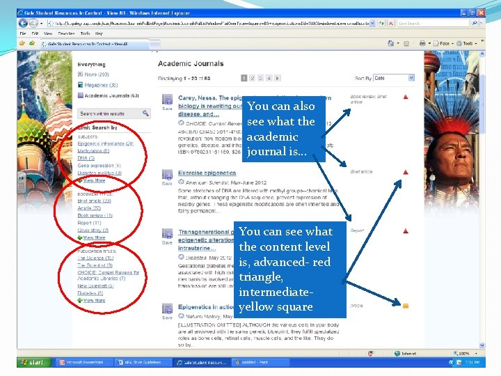 You can also see what the academic journal is… You can see what the