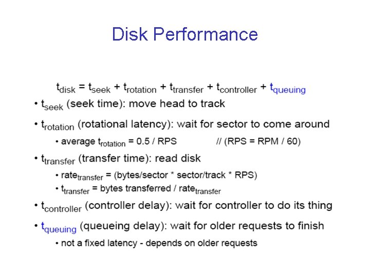 Disk Performance 