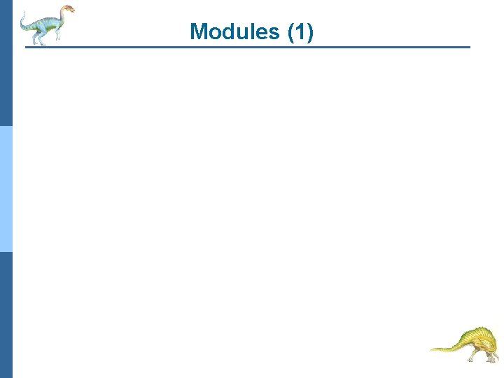 Modules (1) 