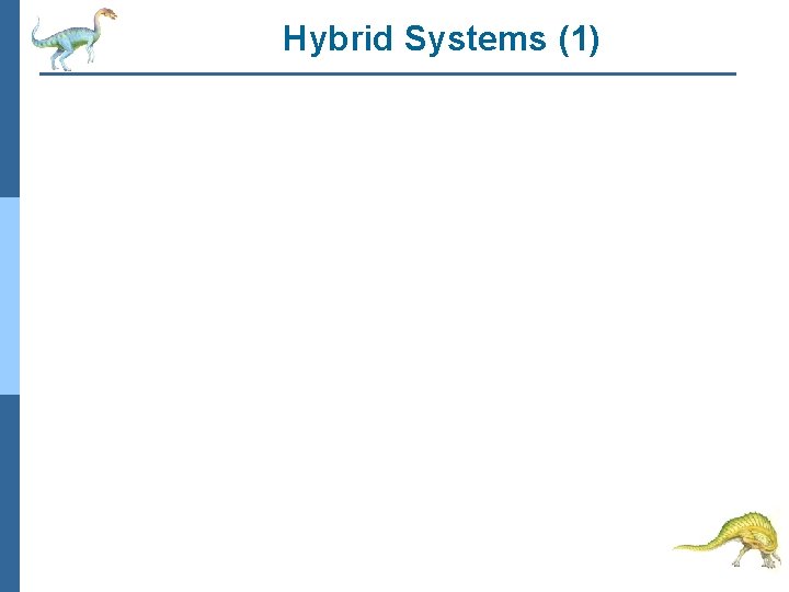 Hybrid Systems (1) 