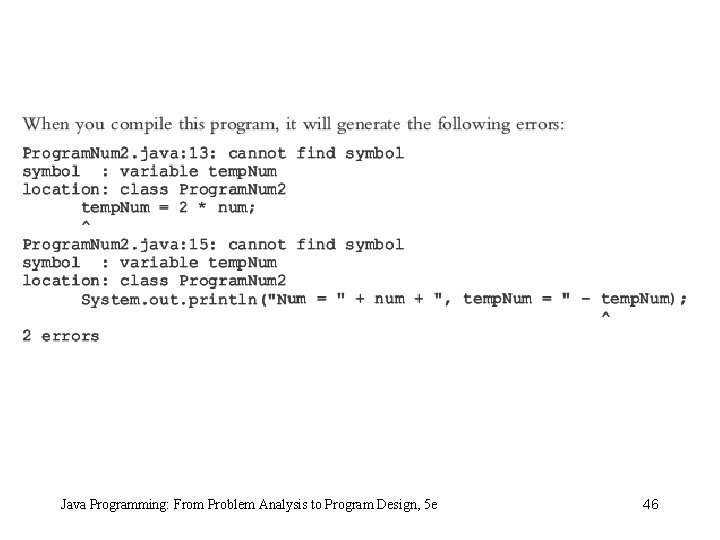 Java Programming: From Problem Analysis to Program Design, 5 e 46 