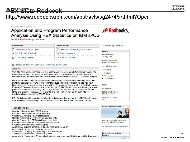 PEX Stats Redbook IBM Power Systems http: //www. redbooks. ibm. com/abstracts/sg 247457. html? Open
