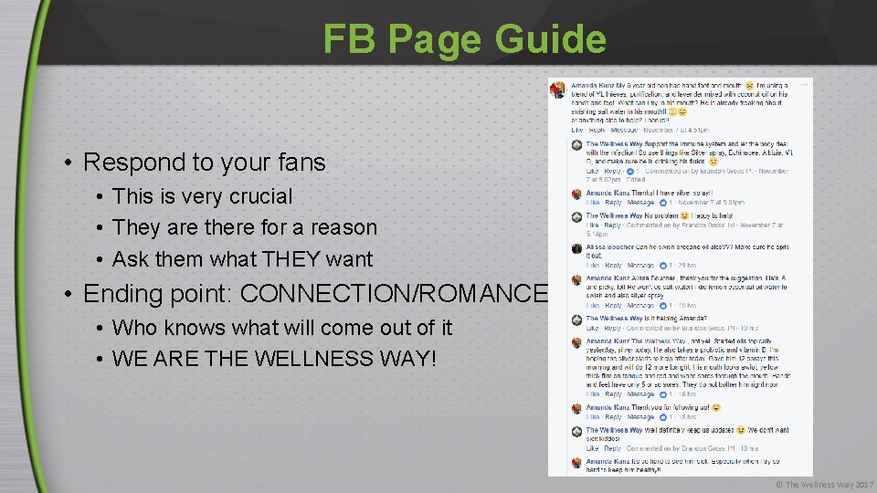 FB Page Guide • Respond to your fans • This is very crucial •