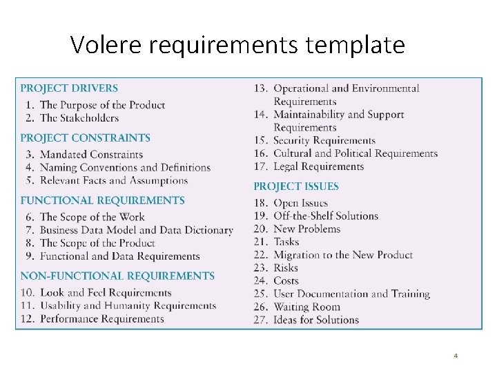 Volere requirements template 4  Volere requirements template 4