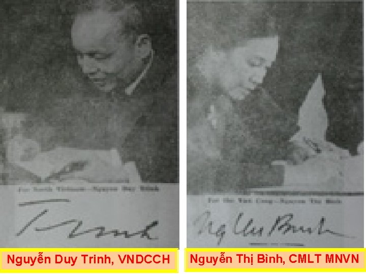 Nguyễn Duy Trinh, VNDCCH Nguyễn Thị Bình, CMLT MNVN 