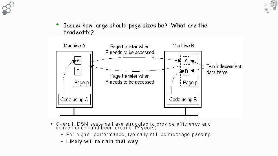 • Issue: how large should page sizes be? What are the tradeoffs? • • Issue: how large should page sizes be? What are the tradeoffs? •