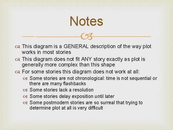 Notes This diagram is a GENERAL description of the way plot works in most Notes This diagram is a GENERAL description of the way plot works in most