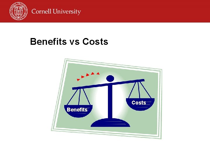Benefits vs Costs Benefits 