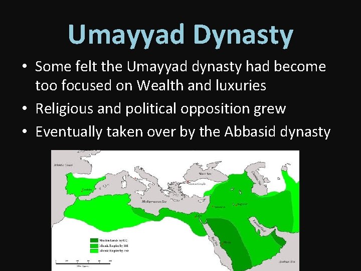 Umayyad Dynasty • Some felt the Umayyad dynasty had become too focused on Wealth