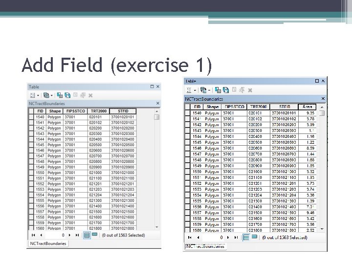 Add Field (exercise 1) 