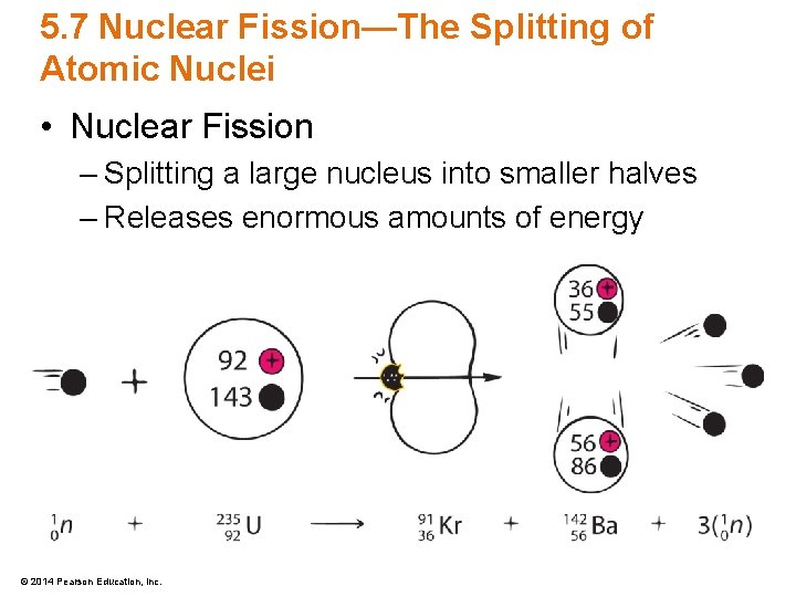 5. 7 Nuclear Fission—The Splitting of Atomic Nuclei • Nuclear Fission – Splitting a