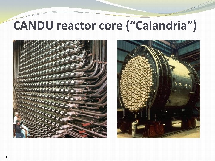 CANDU reactor core (“Calandria”) 45 