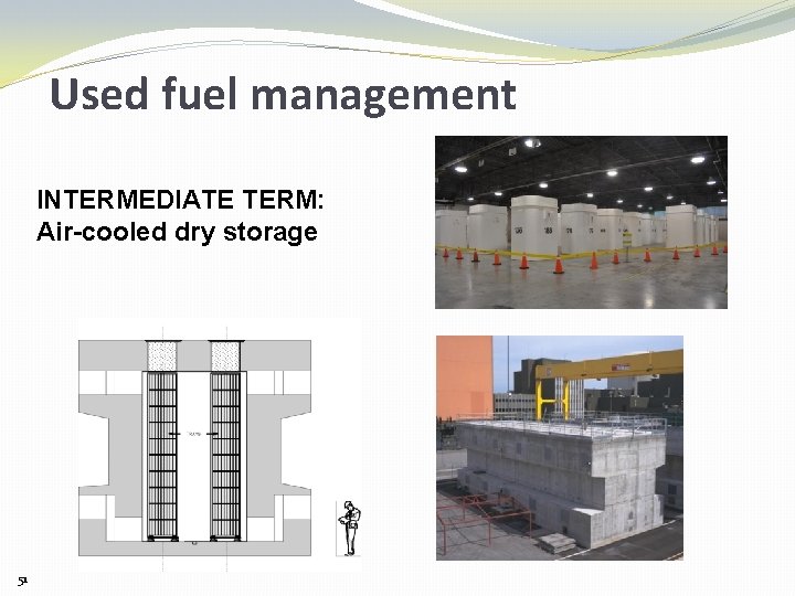 Used fuel management INTERMEDIATE TERM: Air-cooled dry storage 51 