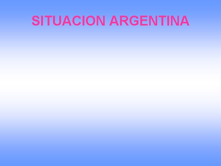 SITUACION ARGENTINA 