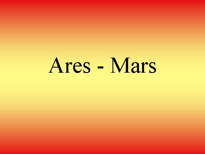 Ares - Mars 