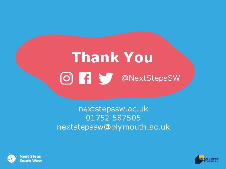 Thank You @Next. Steps. SW nextstepssw. ac. uk 01752 587505 nextstepssw@plymouth. ac. uk 