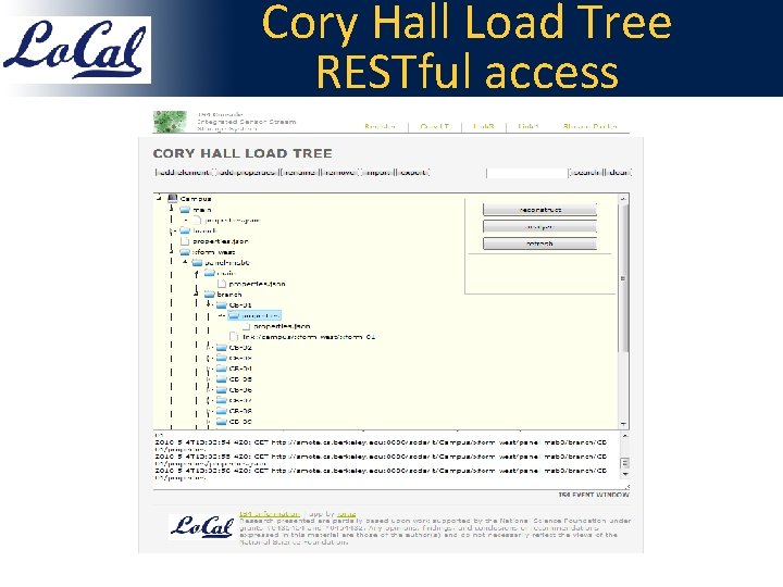 Cory Hall Load Tree RESTful access 