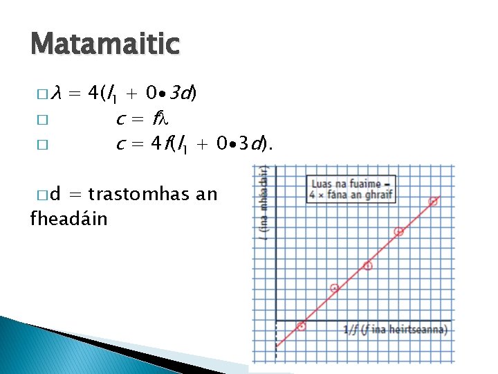 Matamaitic �λ � � �d = 4(l 1 + 0∙ 3 d) c =