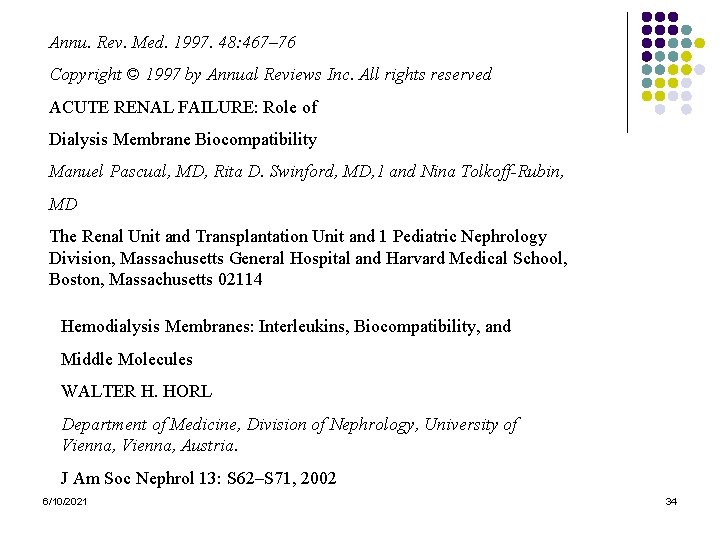 Annu. Rev. Med. 1997. 48: 467– 76 Copyright © 1997 by Annual Reviews Inc.