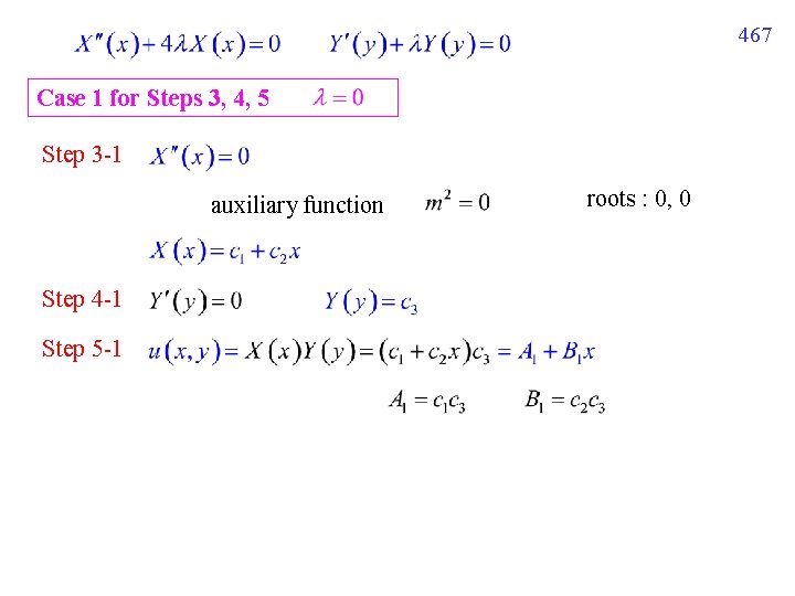 467 Case 1 for Steps 3, 4, 5 Step 3 -1 auxiliary function Step
