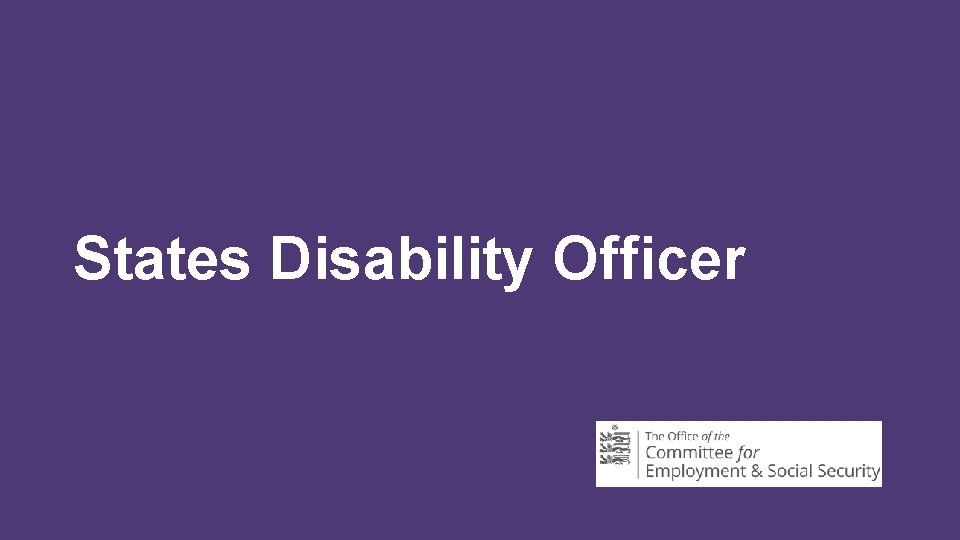 States Disability Officer 