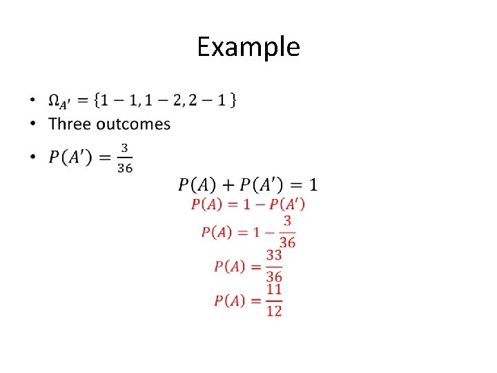 Example • 