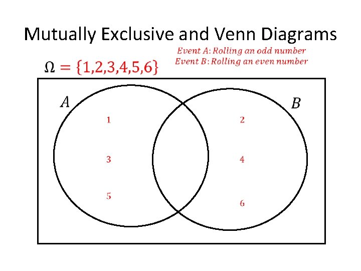 Mutually Exclusive and Venn Diagrams 