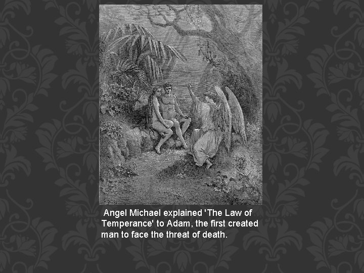 Angel Michael explained 'The Law of Temperance' to Adam, the first created man to