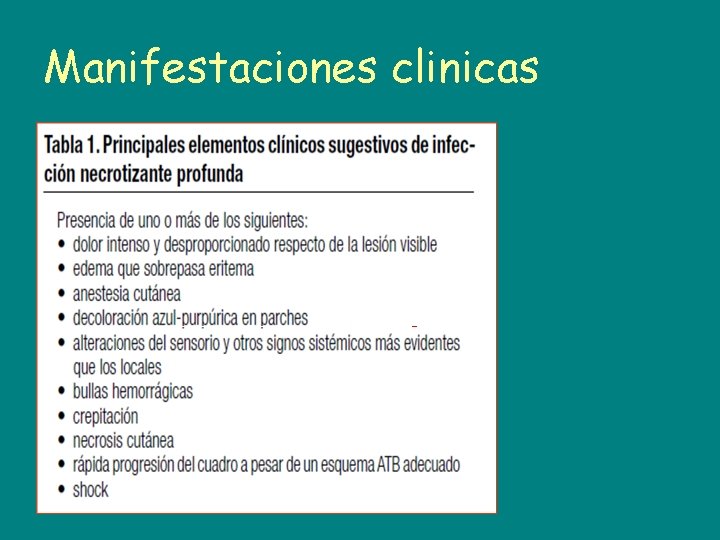 Manifestaciones clinicas 