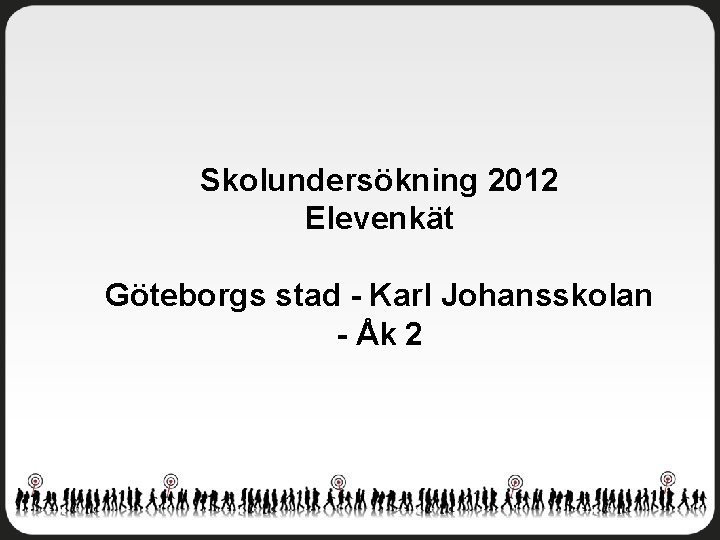 Skolundersökning 2012 Elevenkät Göteborgs stad - Karl Johansskolan - Åk 2 